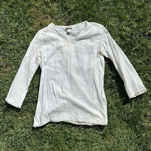 white flowy top